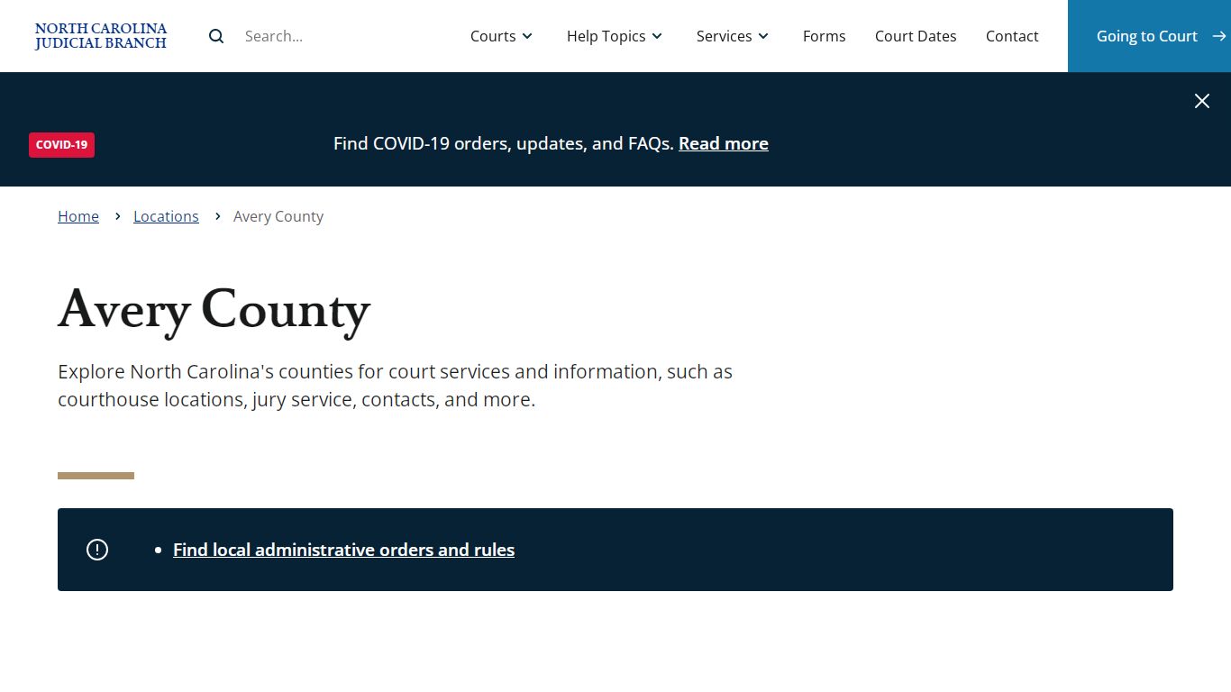 Avery County | North Carolina Judicial Branch - NCcourts