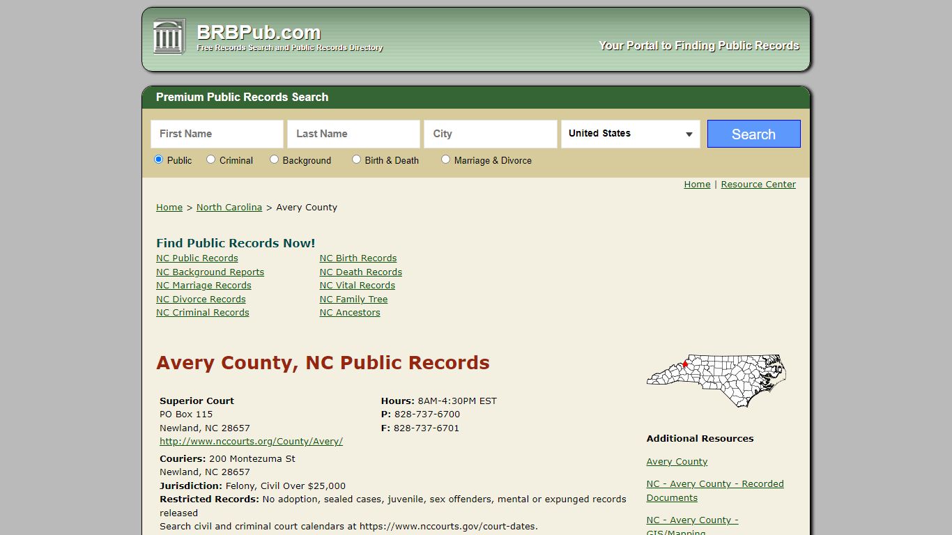 Avery County Public Records | Search North Carolina Government Databases